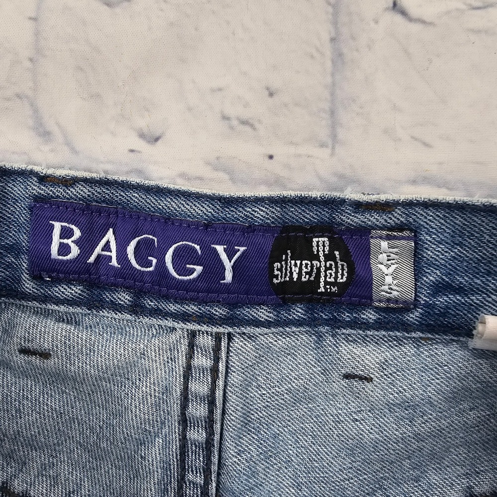Levis SilverTab Baggy Jeans MENS 32x30 Light Wash Blue Vintage 90s Streetwear - Picture 7 of 13